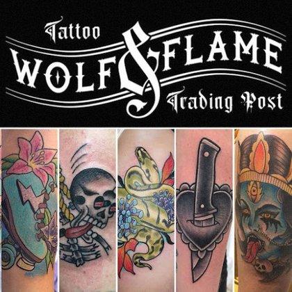 Wolf & Flame Tattoo