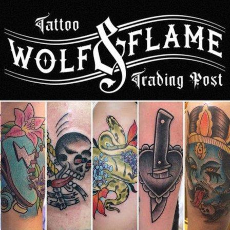 Wolf & Flame Tattoo