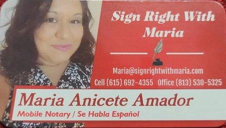Sign Right With Maria