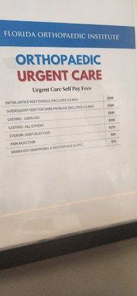 Florida Orthopaedic Institute Urgent Care