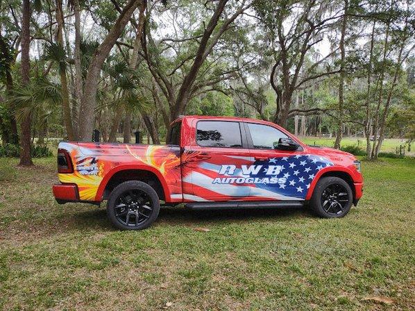 Red White & Blue Auto Glass