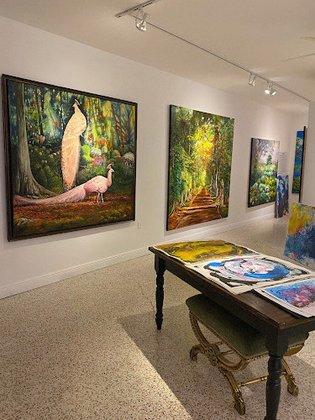 Artist at work studio art gallery