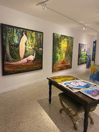 Artist at work studio art gallery