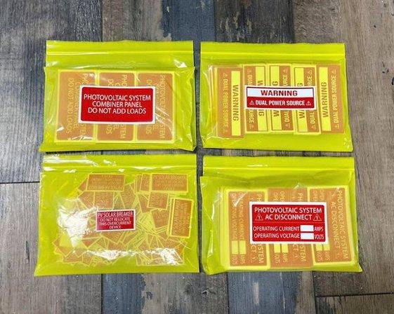 Solar PV Labels
