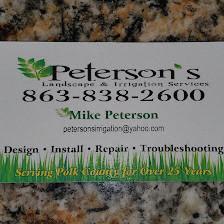 PETERSON'S LANDSCAPE AND IRRIGATION SERVICES