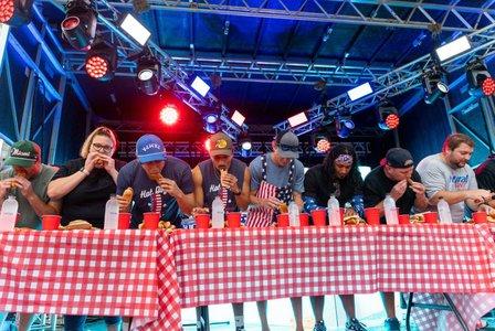 Where my Dogs at? Hot Dog Eating Contest