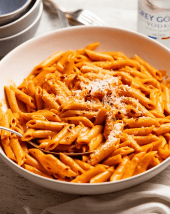 Classic Handmade Pasta With Vodka Sauce